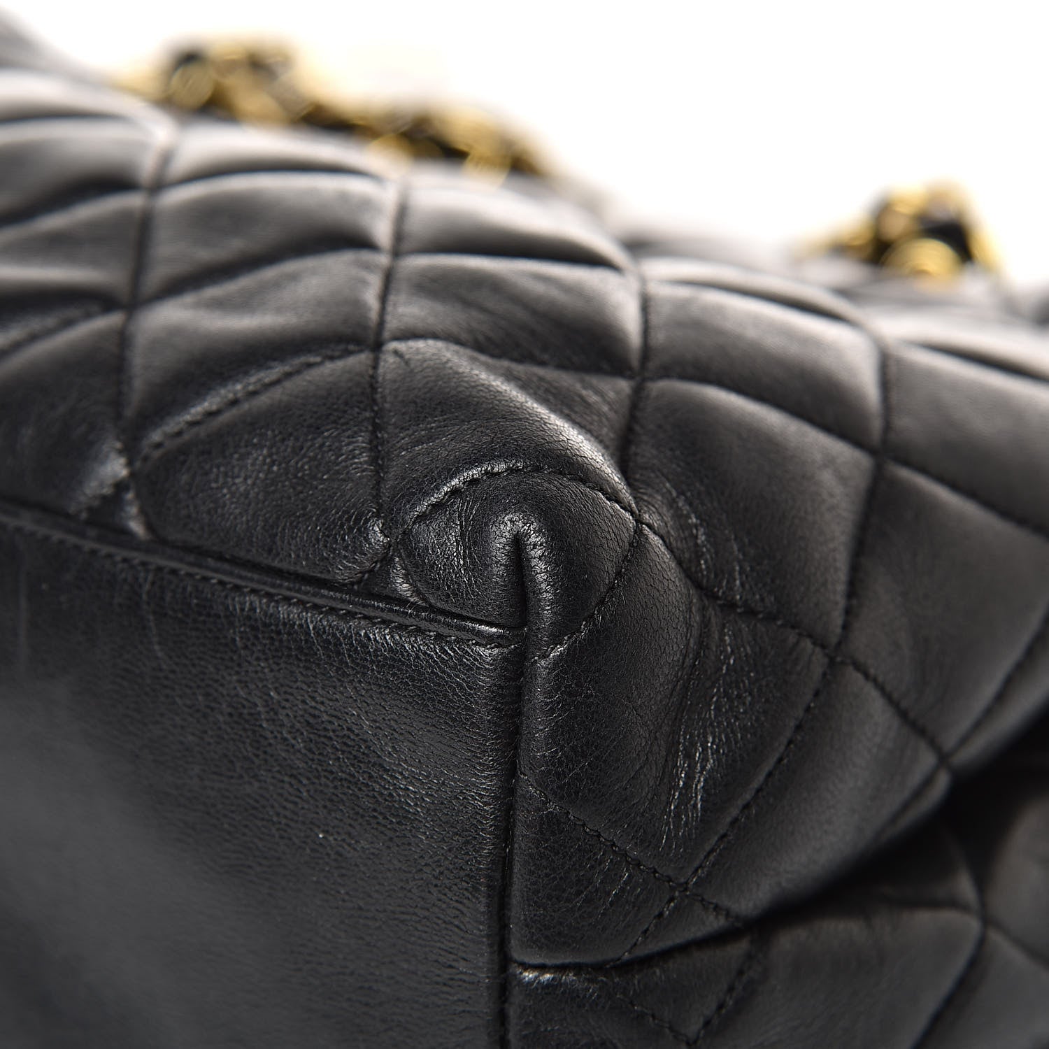 Chanel Lambskin Quilted Shopping Tote Black 12 of 18