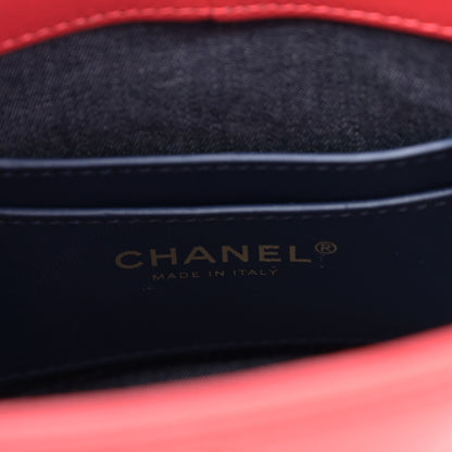 Chanel Lambskin Resin Elegant Chain Vanity Case Red 6 of 10