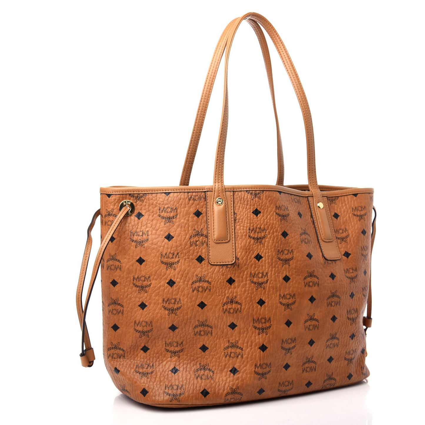 Visetos Medium Liz Reversible Shopper Tote Cognac