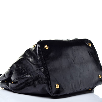 Miu Miu Vitello Shine Tote Black 9 of 10