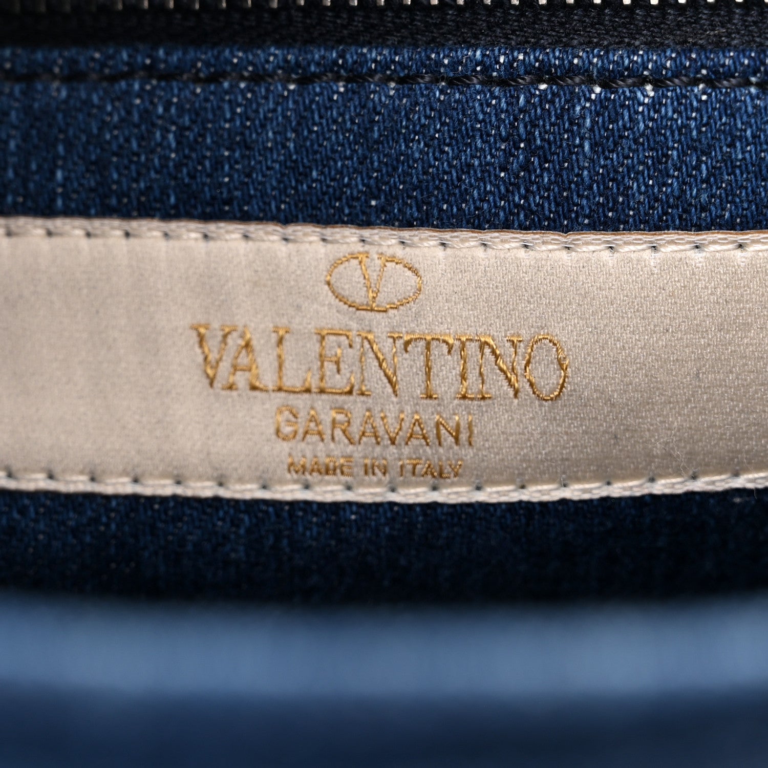 Valentino Garavani Denim Guitar Strap Rockstud Rolling Shoulder Flap Messenger Bag 6 of 10