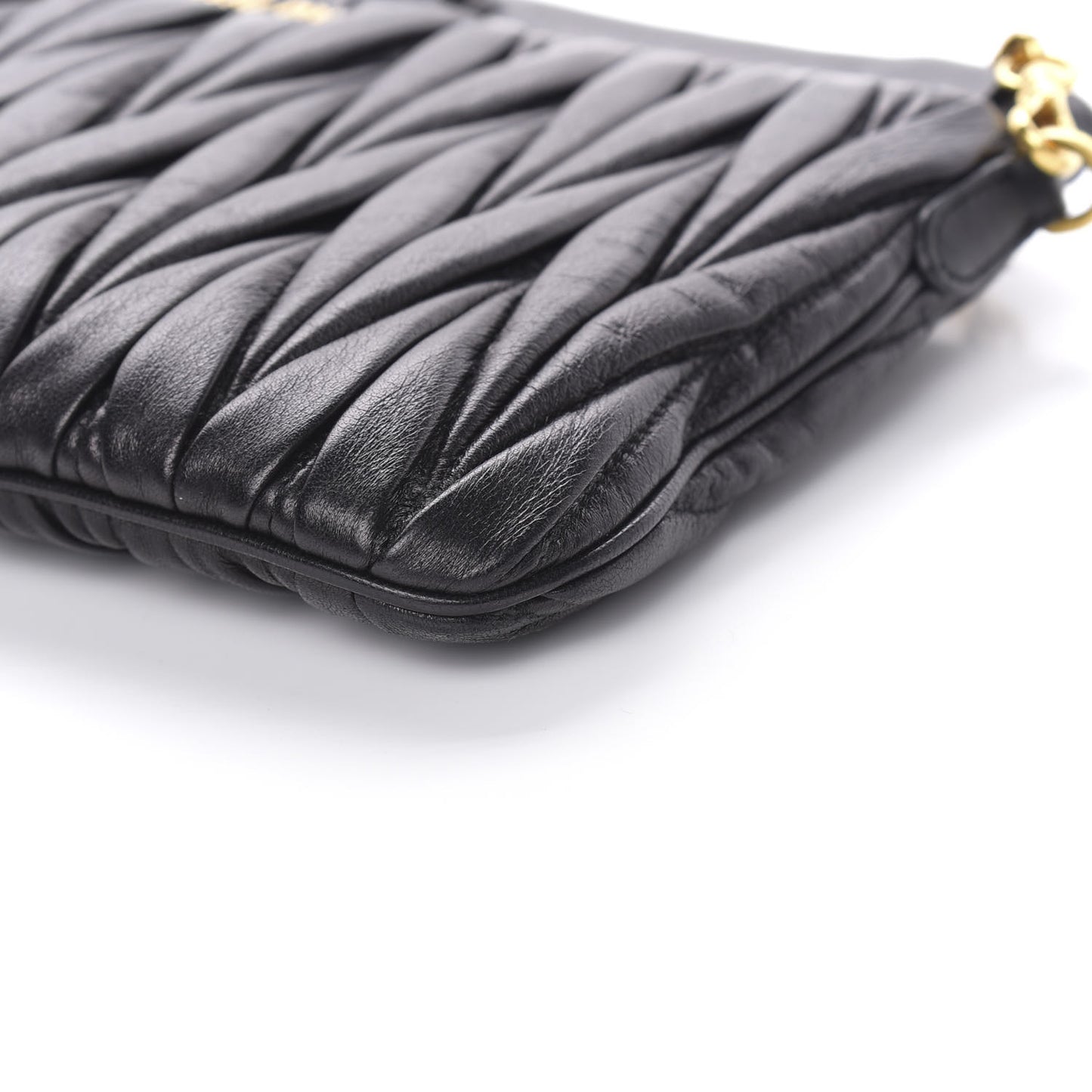 Nappa Matelasse Crossbody Clutch Black