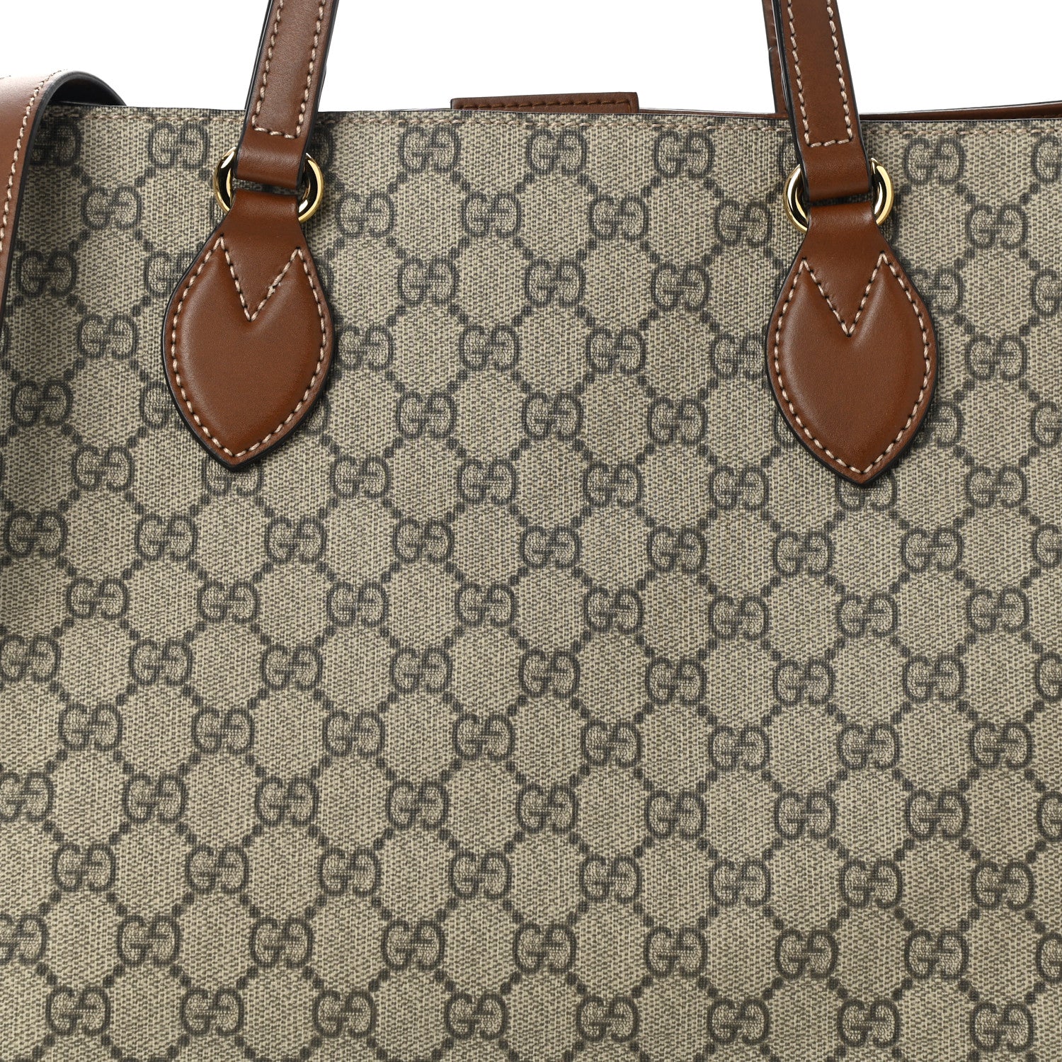 Gucci Soft GG Supreme Monogram Medium Crossbody Tote Beige Cuir 8 of 8