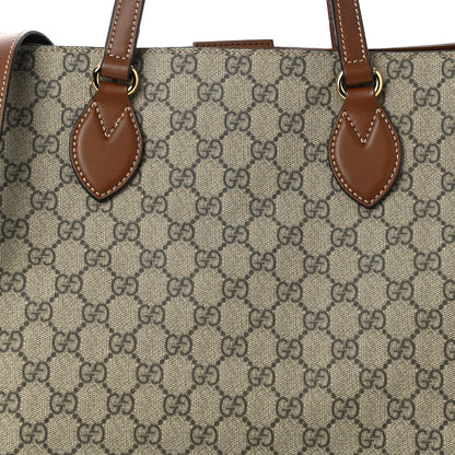 Gucci Soft GG Supreme Monogram Medium Crossbody Tote Beige Cuir 8 of 8