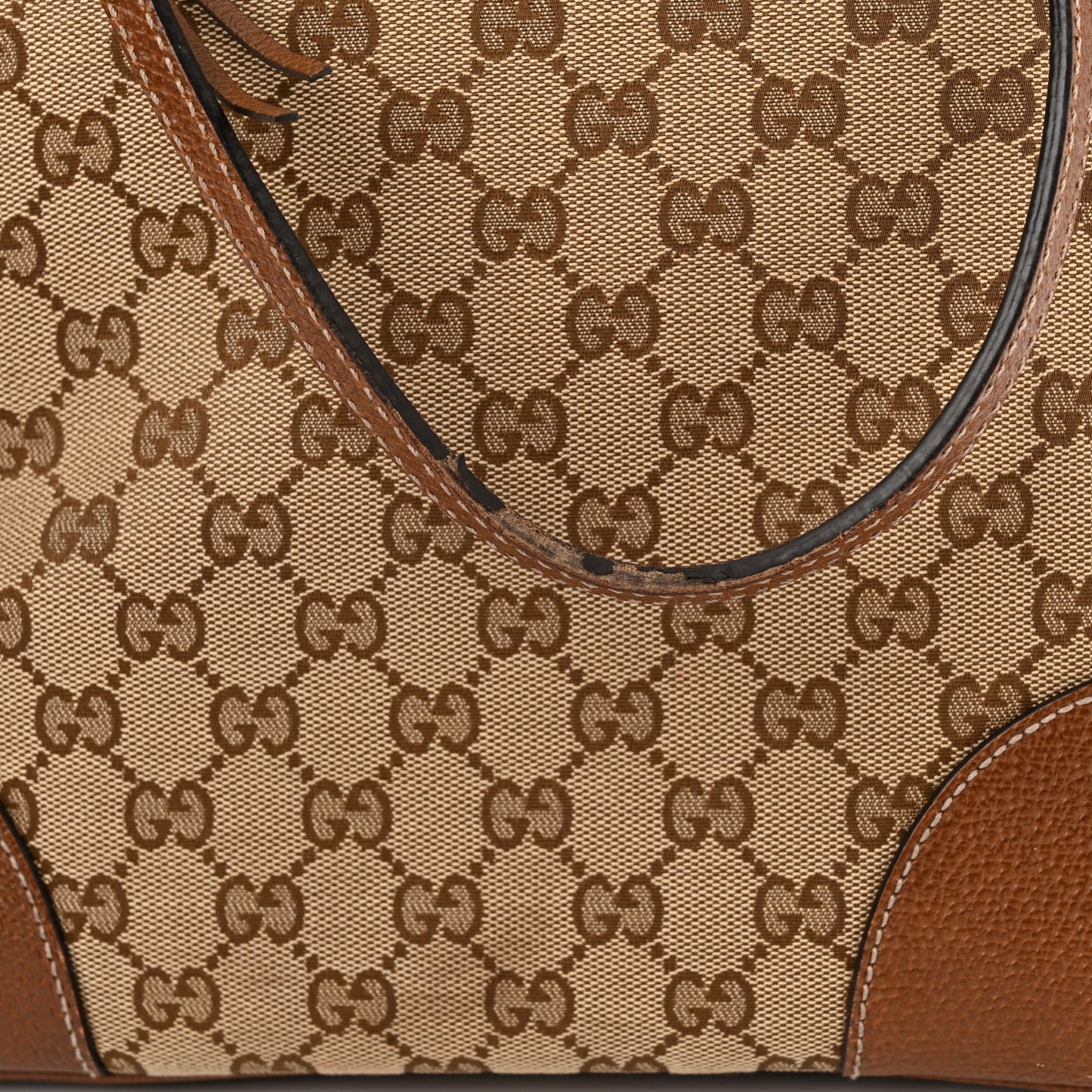 Monogram Medium Bree Zippered Tote Beige Tabacco