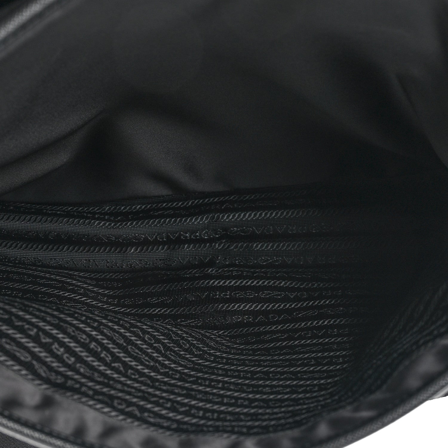 Prada Tessuto Nylon Saffiano Logo Messenger Bag Black 6 of 14