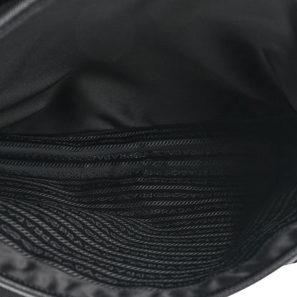 Prada Tessuto Nylon Saffiano Logo Messenger Bag Black 6 of 14