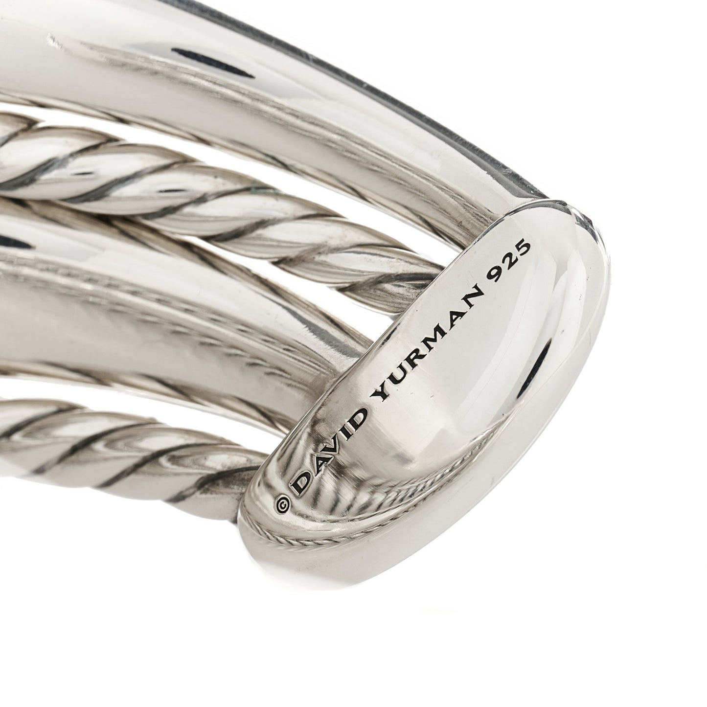Sterling Silver Pure Form Four-Row Cuff Bracelet