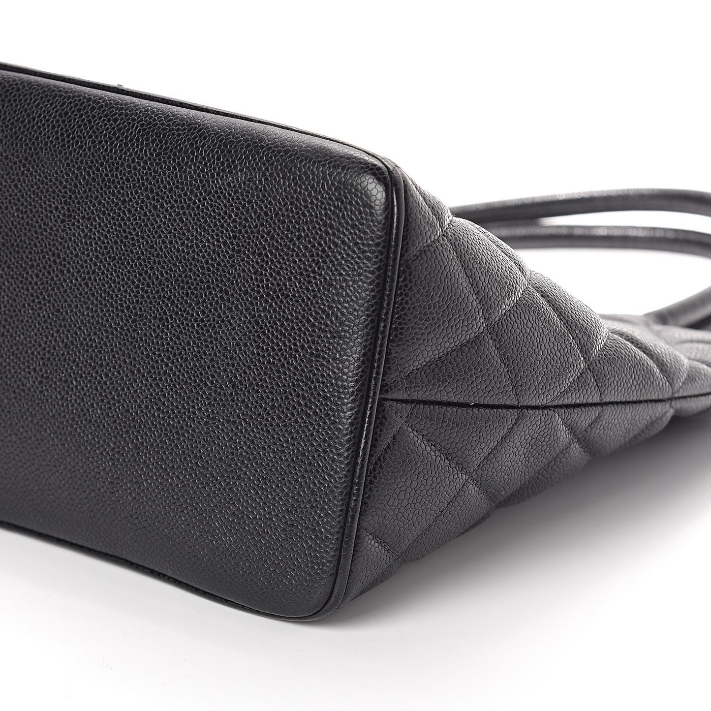 Caviar Quilted Medallion Tote Black