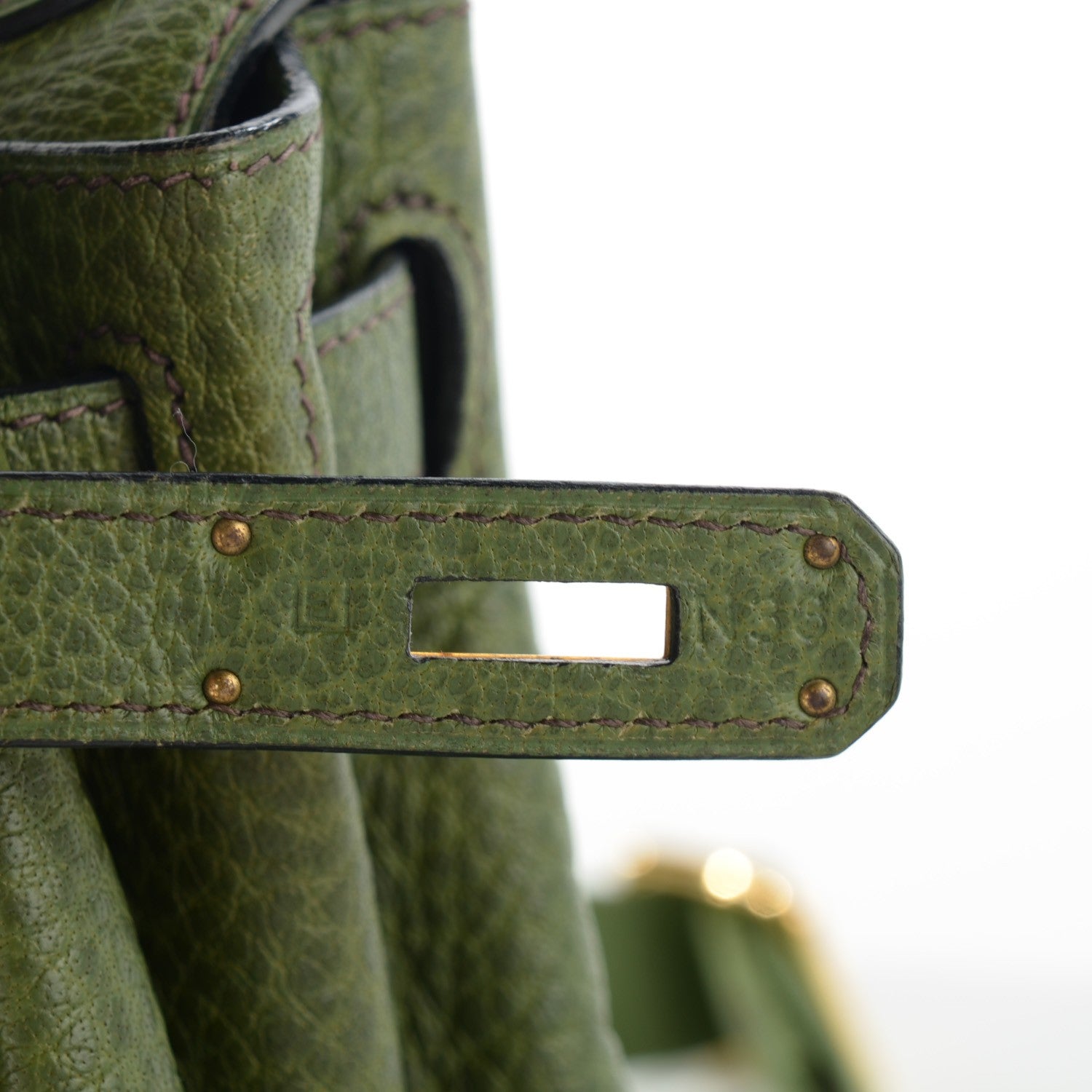 Hermes Buffle Gala Kelly Ado Backpack 28 Vert Olive 14 of 15