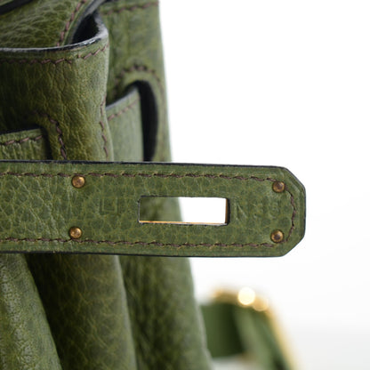 Hermes Buffle Gala Kelly Ado Backpack 28 Vert Olive 14 of 15