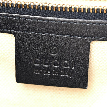 Gucci Monogram Selleria Calfskin Vintage Web Medium Boston Beige Blue 6 of 16