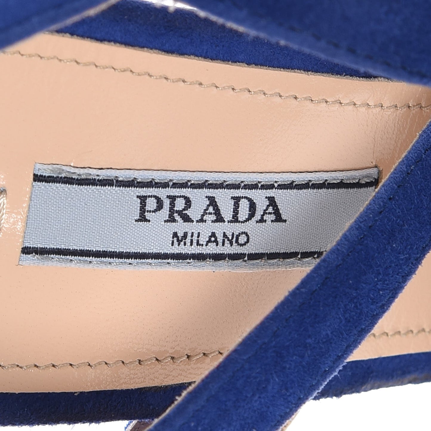 Suede Wavy Sandals 39.5 Blue
