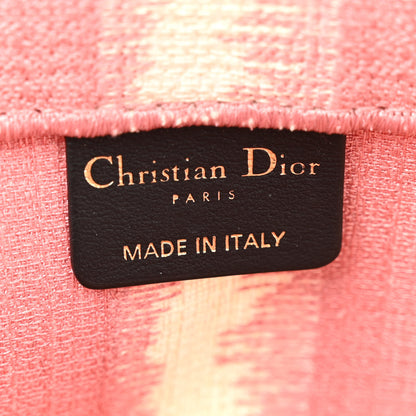 Christian Dior CHRISTIAN DIOR Canvas Embroidered Large Striped Book Tote Pink 6 of 15