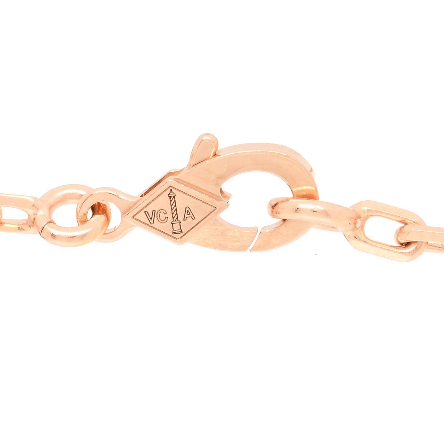 18K Rose Gold Carnelian Mother of Pearl Onyx 5 Motifs Lucky Spring Bracelet