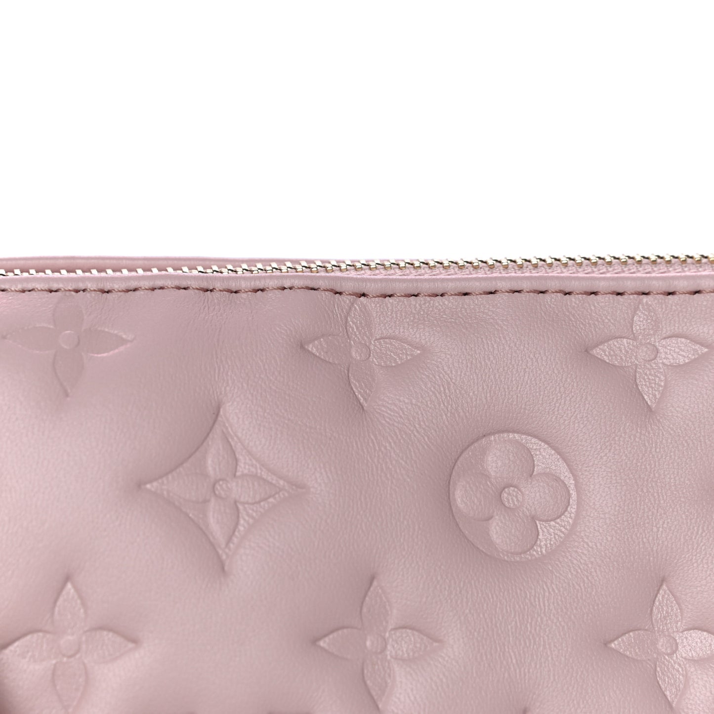 Lambskin Embossed Monogram Coussin PM Rose