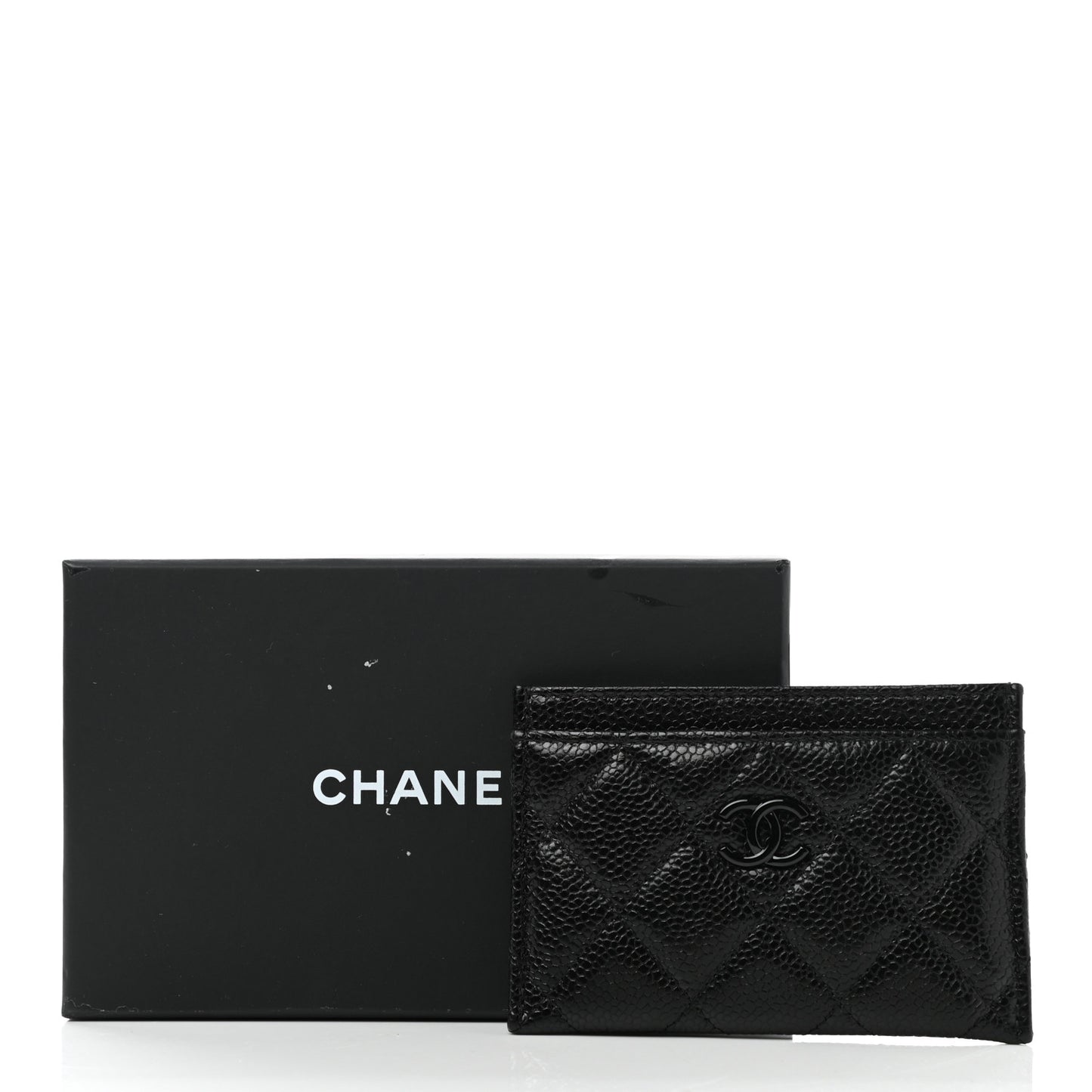 Caviar Quilted Incognito Card Holder Black