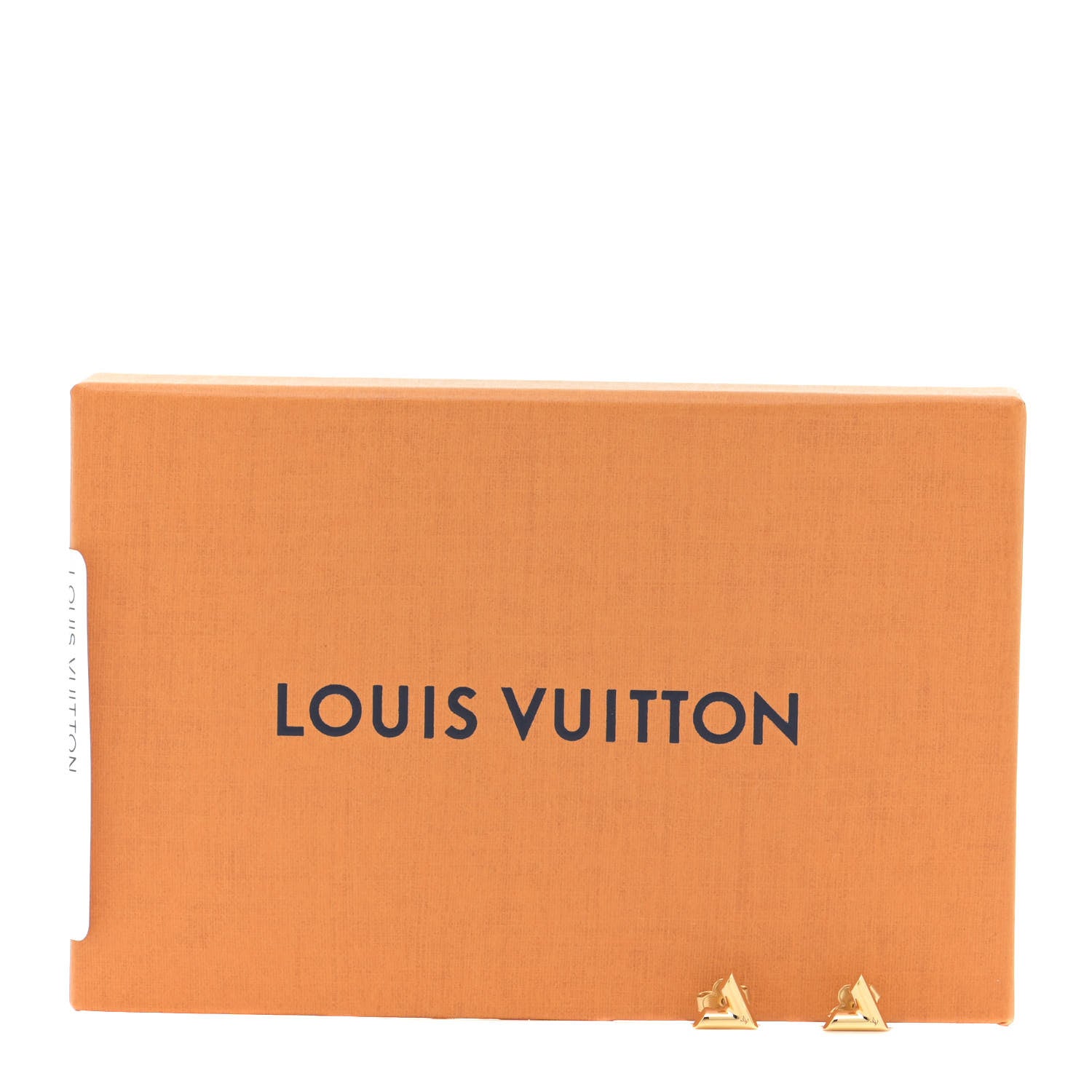 Louis Vuitton Brass Essential V Stud Earrings Gold 8 of 8