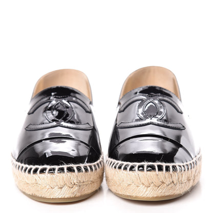 Chanel Patent CC Espadrilles 37 Black 2 of 9