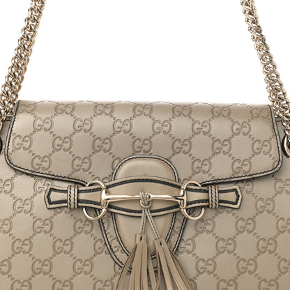 Gucci Guccissima Large Emily Chain Shoulder Bag Gold 15 of 21