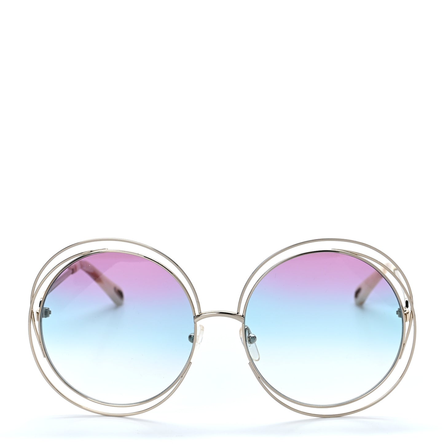 Metal Oversized Round Carlina Oversized Round Sunglasses CE114SD Gold