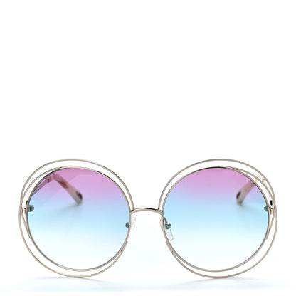 Chloe Metal Oversized Round Carlina Oversized Round Sunglasses CE114SD Gold 2 of 7