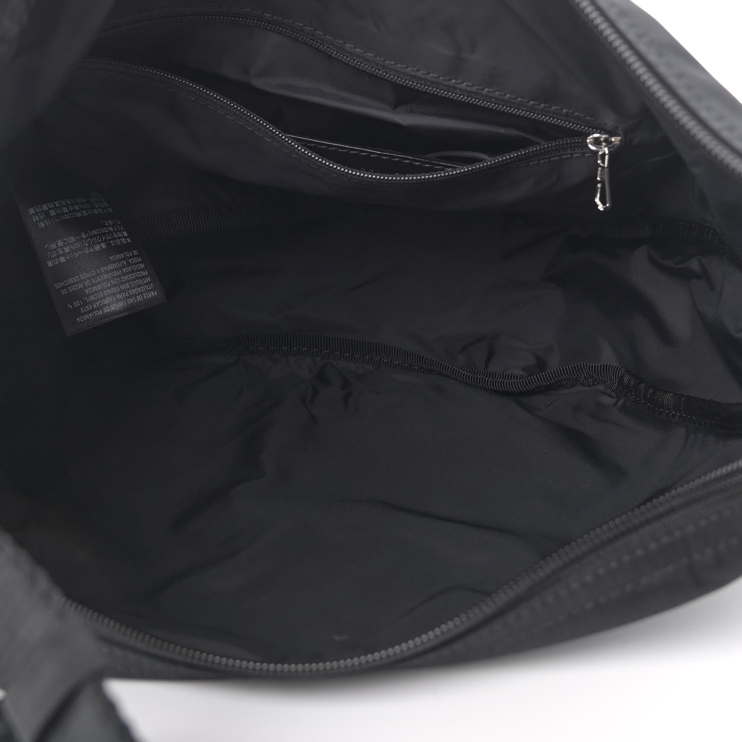 Balenciaga Recycled Sport Nylon Logo Embroidered Large Wheel Sling Bag Black White 5 of 10