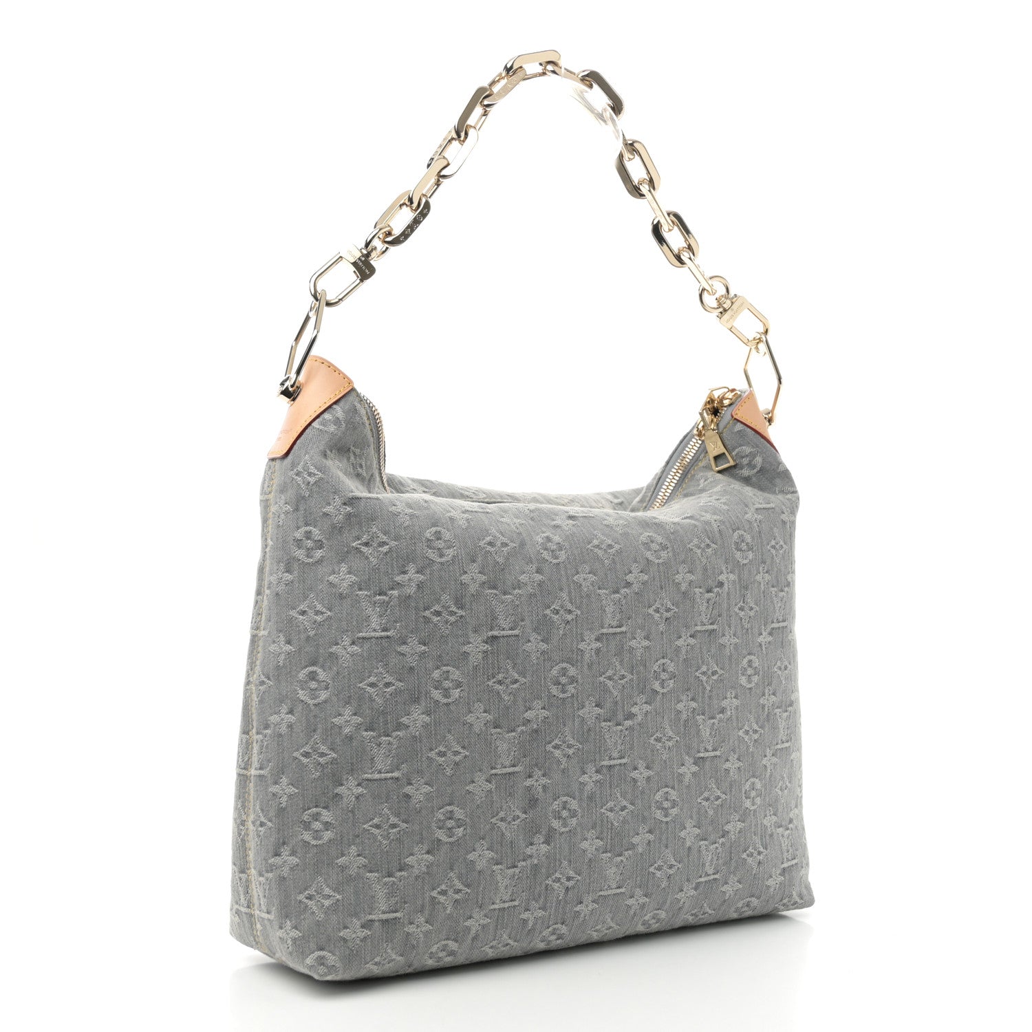 Louis Vuitton Monogram Denim Coussin Hobo MM Washed Gray 3 of 9