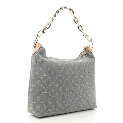Louis Vuitton Monogram Denim Coussin Hobo MM Washed Gray 3 of 9