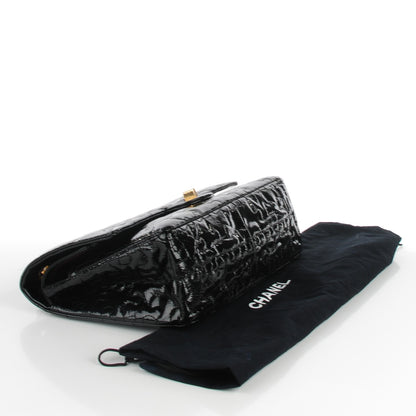 Chanel Crackled Patent Calfskin Puzzle 2.55 Reissue 226 Flap Black 4 of 8