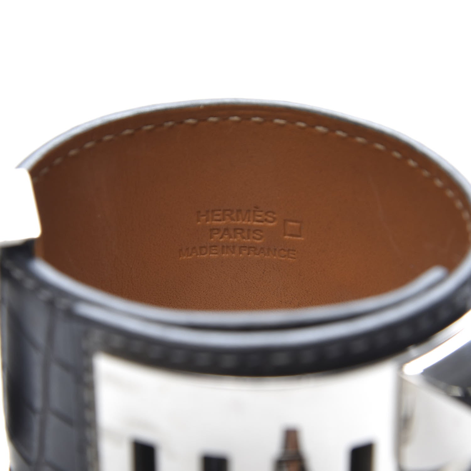 Hermes Matte Alligator Collier De Chien CDC Bracelet S Graphite 4 of 8