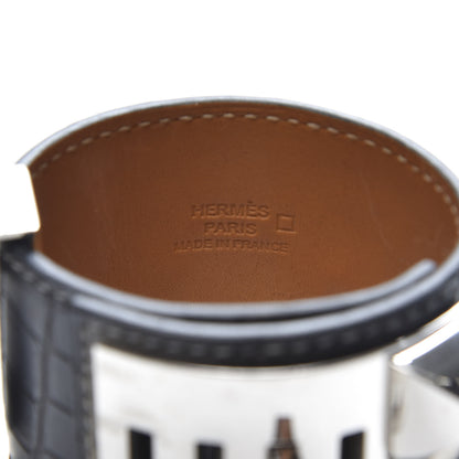 Hermes Matte Alligator Collier De Chien CDC Bracelet S Graphite 4 of 8