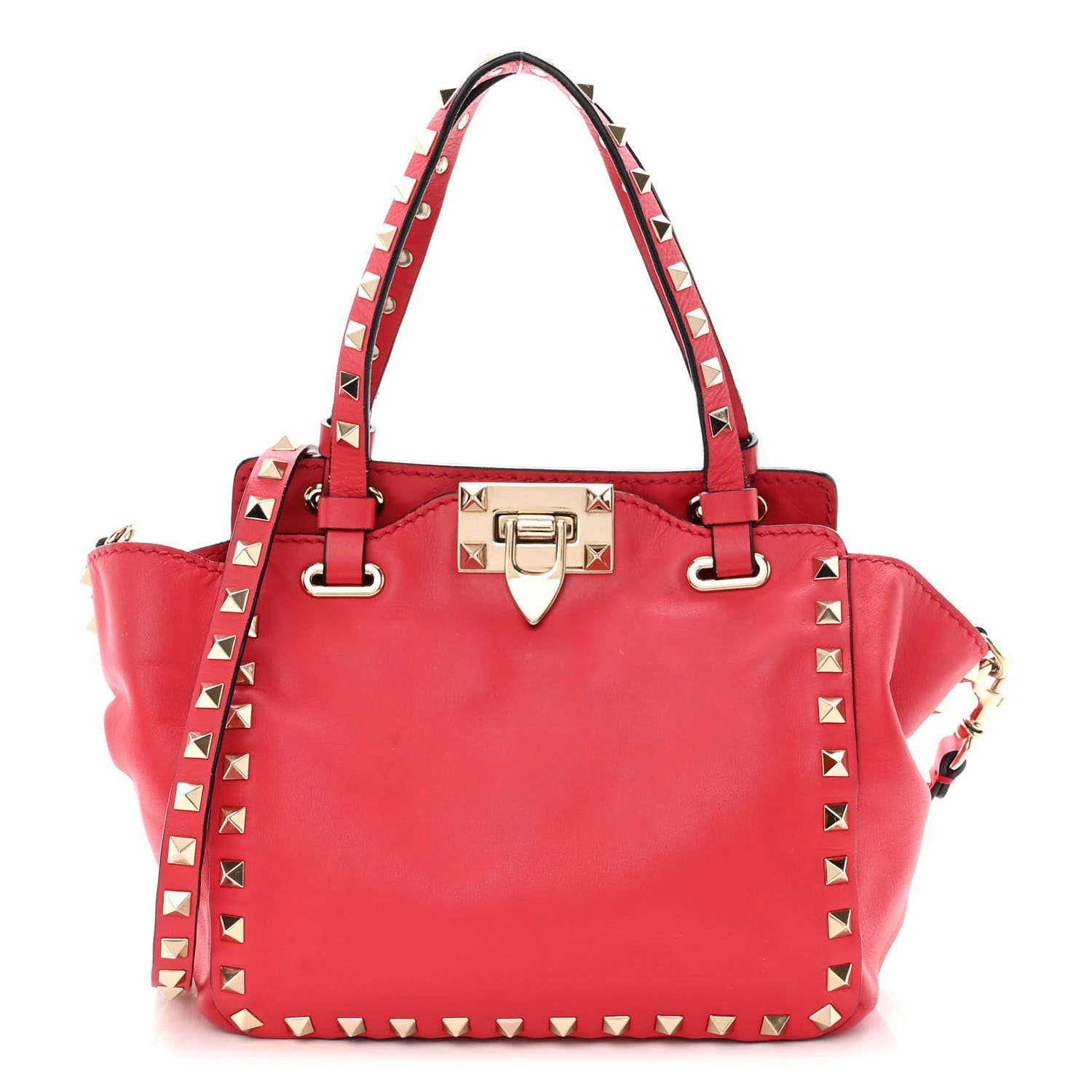 Valentino Garavani Vitello Mini Rockstud Tote Fragola 1 of 11