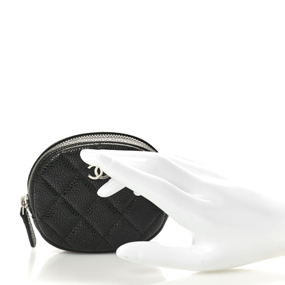 Chanel Caviar Quilted Zip Around Classic Coin Purse Black 2 of 8