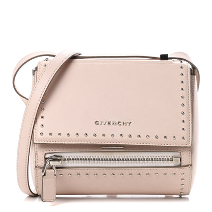 Givenchy Calfskin Studded Mini Pandora Box Crossbody Bag Nude Pink 1 of 14