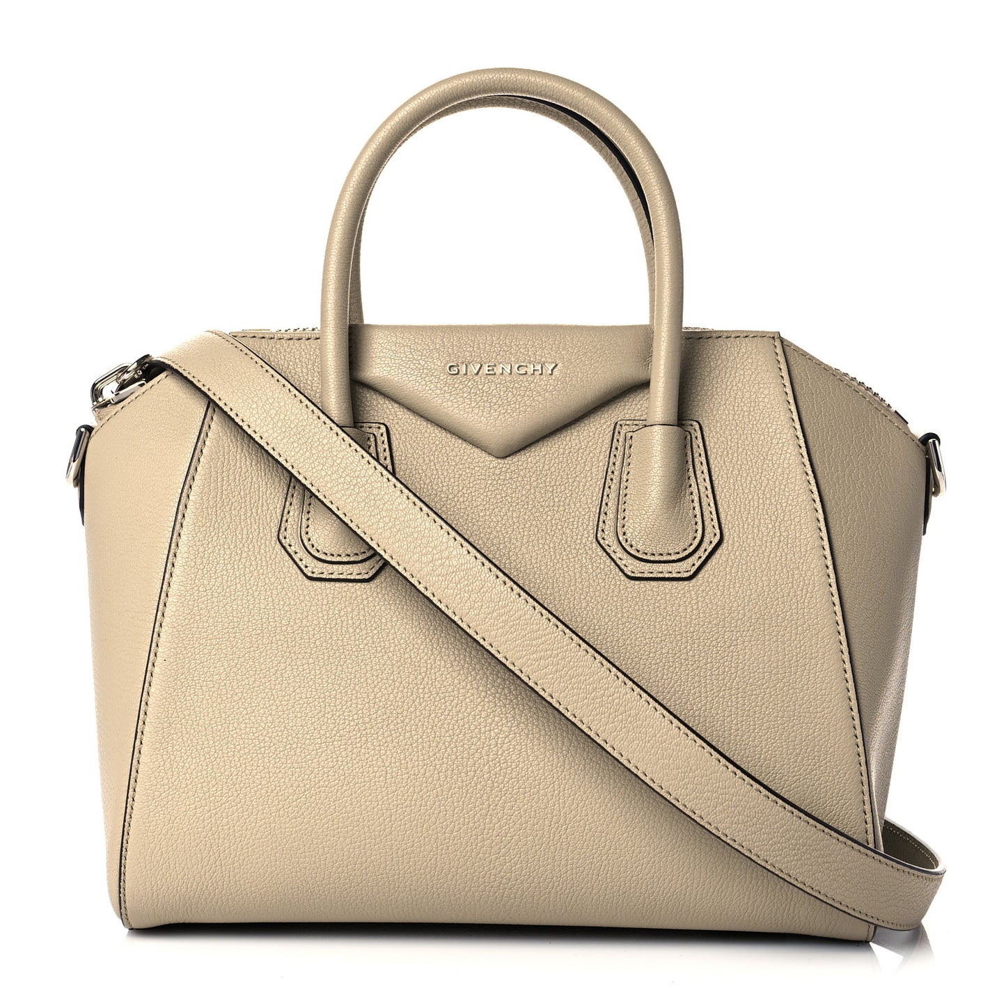Sugar Goatskin Small Antigona Beige
