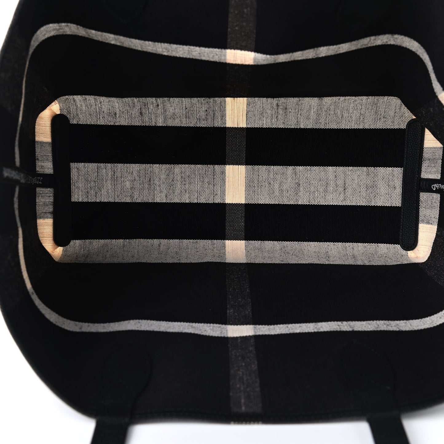 Coated Canvas Mega Check Medium Doodle Tote Black