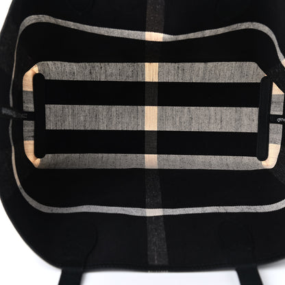Burberry Coated Canvas Mega Check Medium Doodle Tote Black 5 of 8