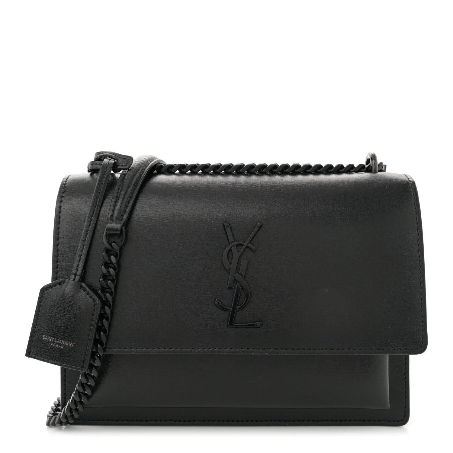 Saint Laurent Calfskin Medium Monogram Monochrome Sunset Black 1 of 10