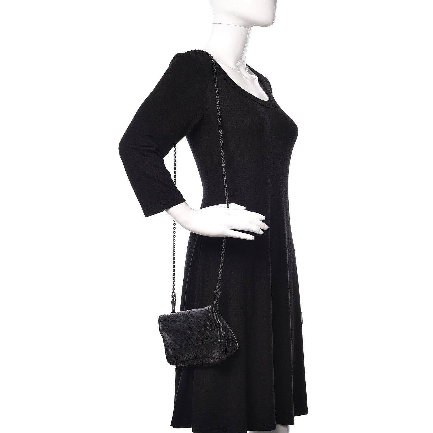 Bottega Veneta Nappa Intrecciato Mini Chain Messenger Black 2 of 8