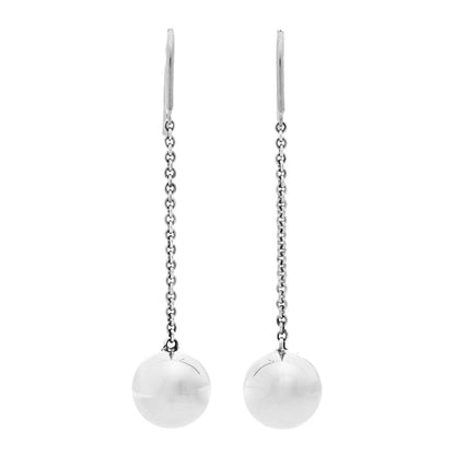Tiffany Sterling Silver 10mm HardWear Ball Drop Earrings 1 of 4