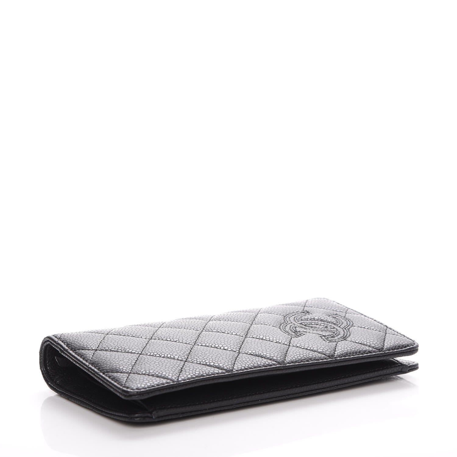 Chanel Caviar Quilted CC Yen Wallet Black 4 of 9
