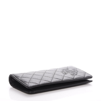 Chanel Caviar Quilted CC Yen Wallet Black 4 of 9