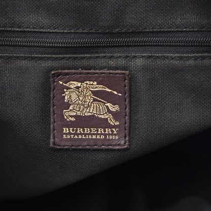 Burberry Haymarket Check Studded Tote Chocolate 5 of 21