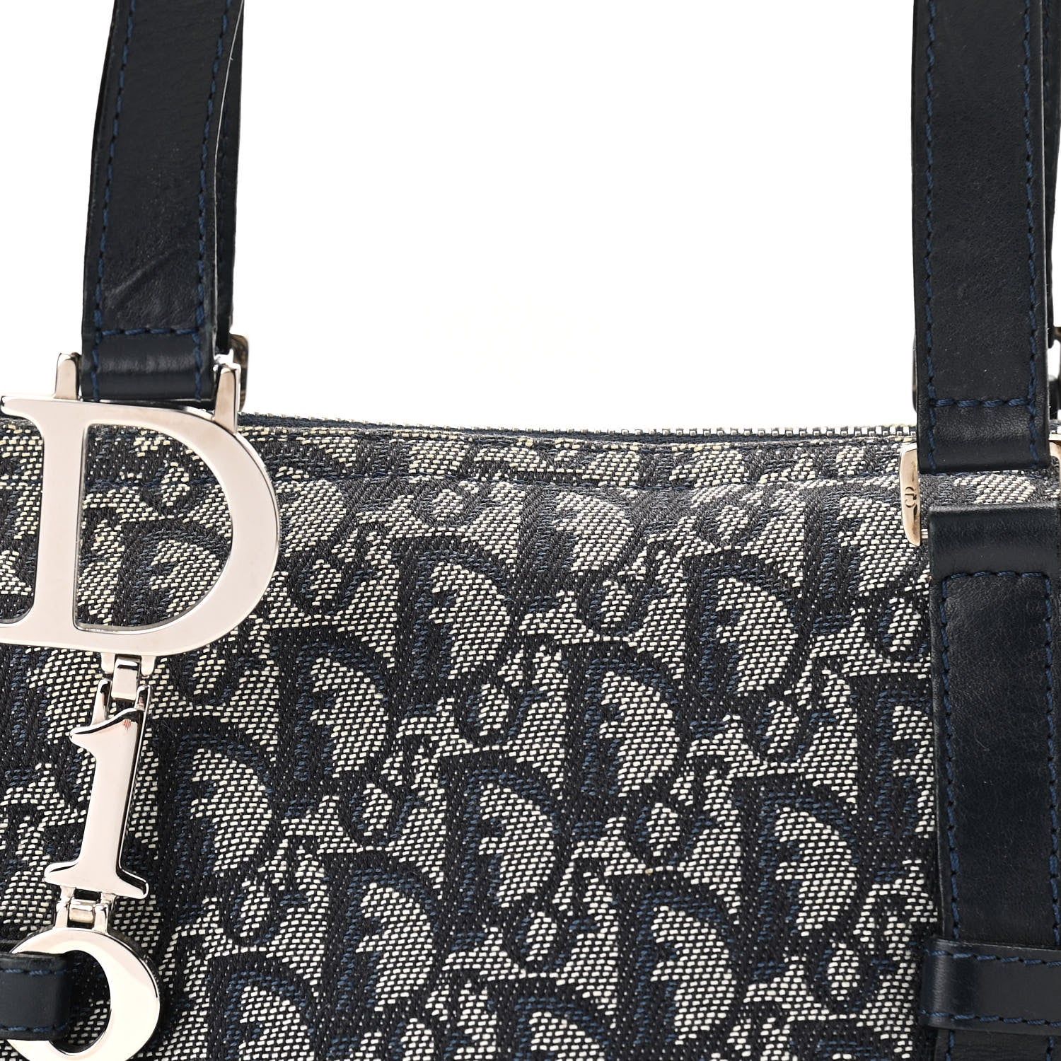 Christian Dior Denim Monogram Charms Shoulder Bag Blue 8 of 13