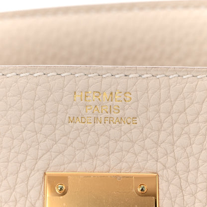 Hermes Taurillon Clemence Birkin 30 Craie 6 of 11
