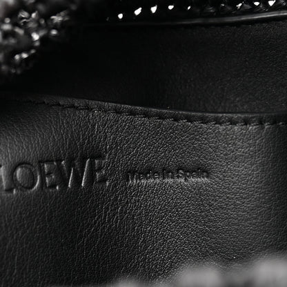 Loewe Raffia Donut Chain Medium Ola Shoulder Bag Black 6 of 10