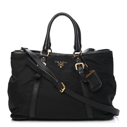 Prada Tessuto Nylon Saffiano Tote Black 1 of 8