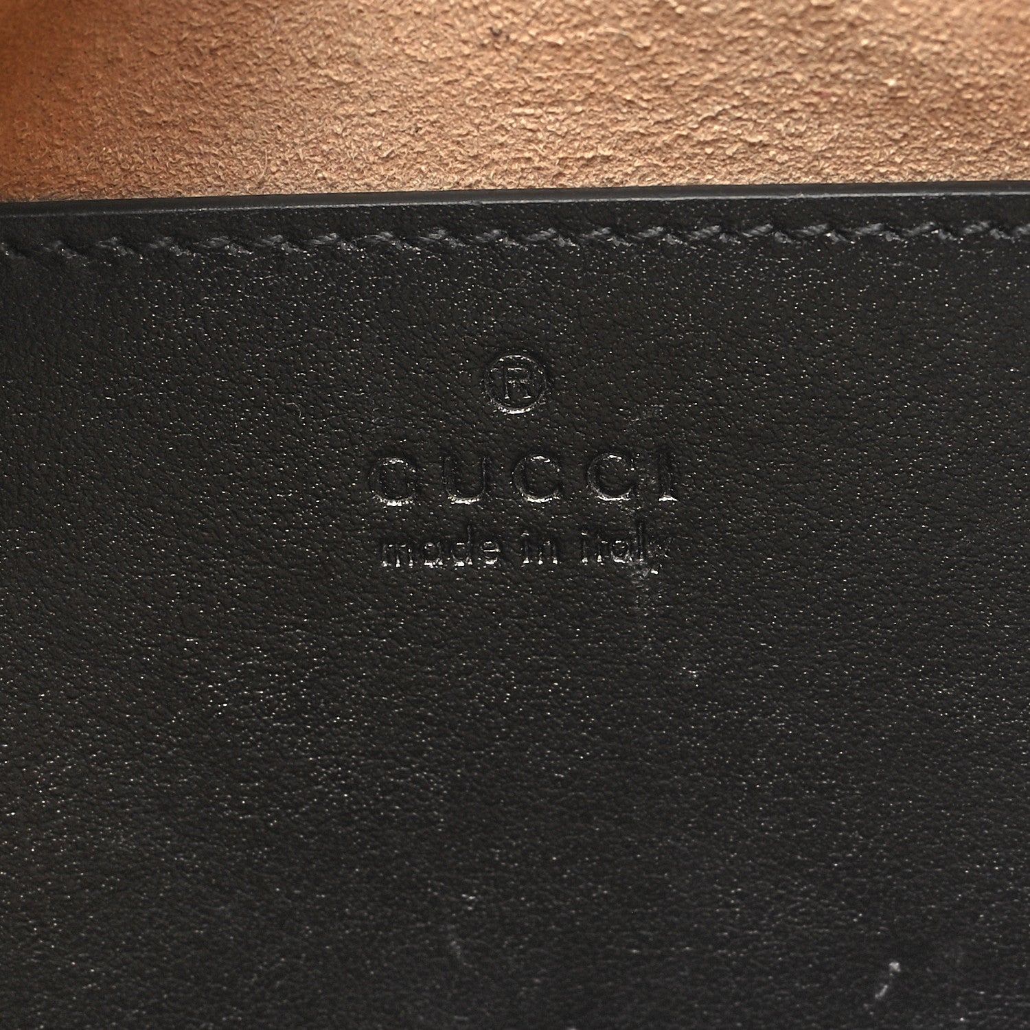 Gucci Calfskin Matelasse Small GG Marmont Chain Shoulder Bag Black 7 of 12