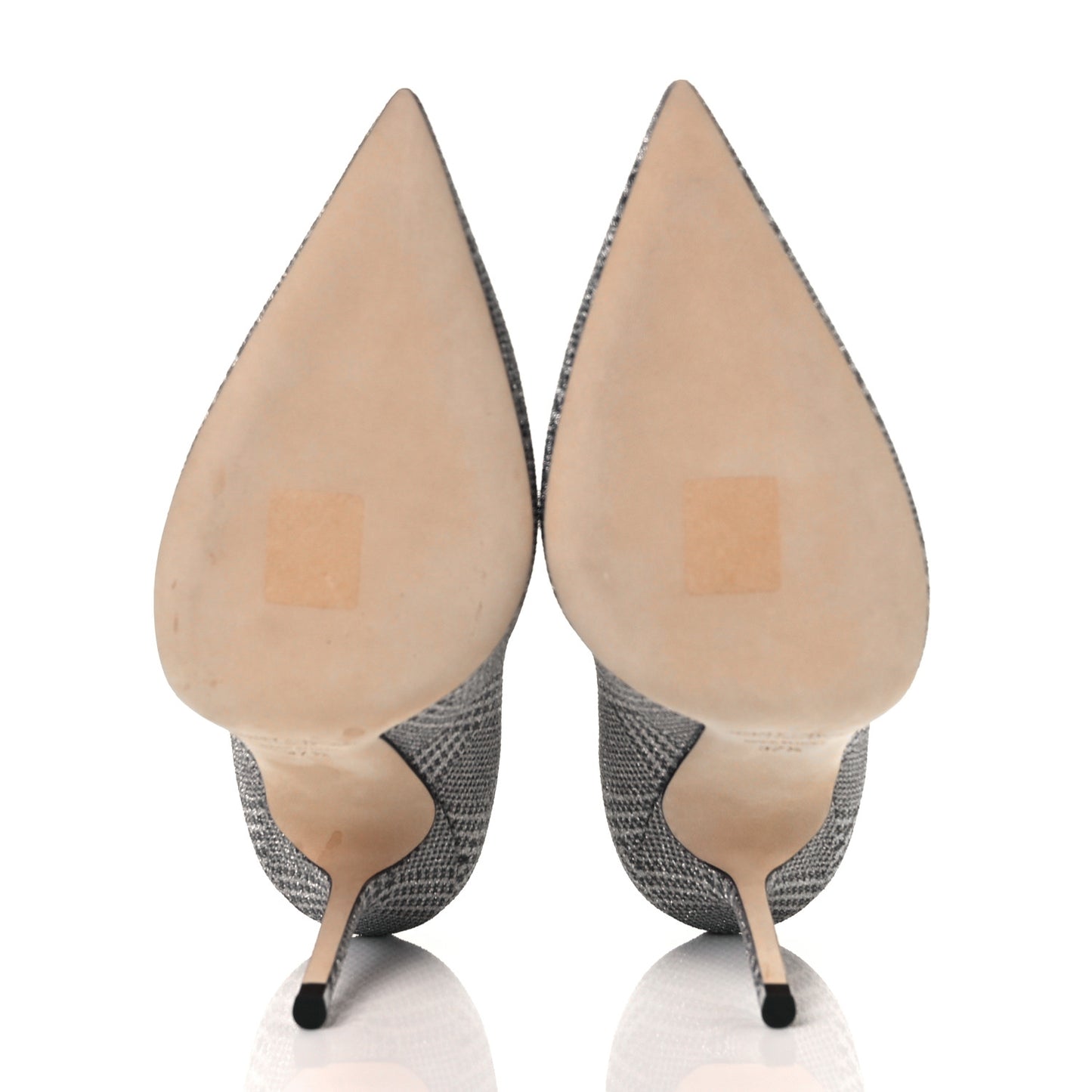 Prince Of Stars Glitter Fabric Love 100 Pumps 37.5 Silver